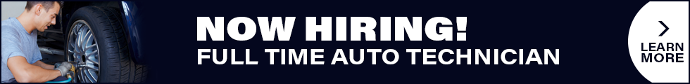 Now Hiring! Full time auto technician.